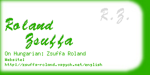 roland zsuffa business card